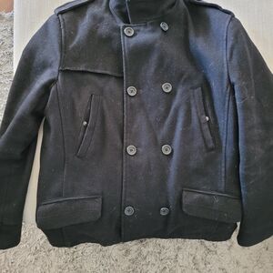 Apt. 9 Men's Double-Breasted Black Pea Coat